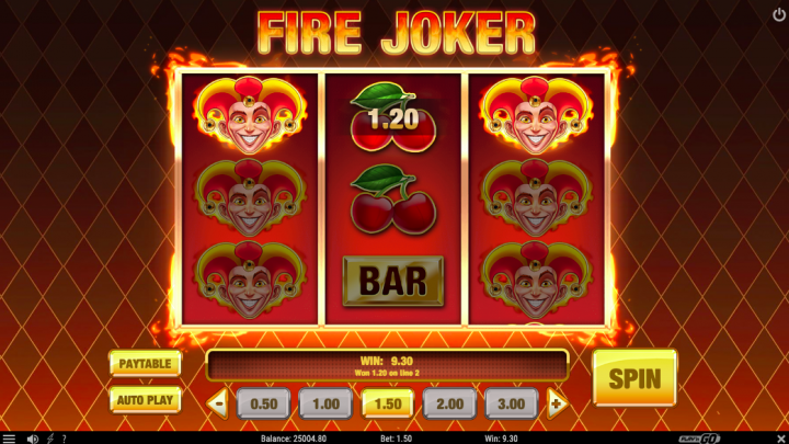 fire joker 3 reel slot