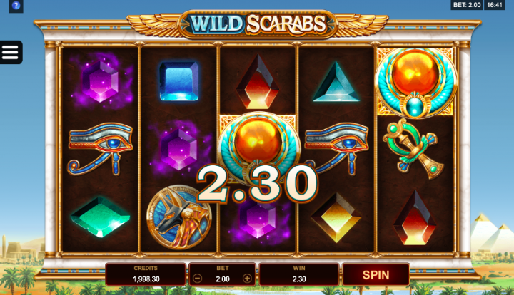 wild scarabs low volatility slot